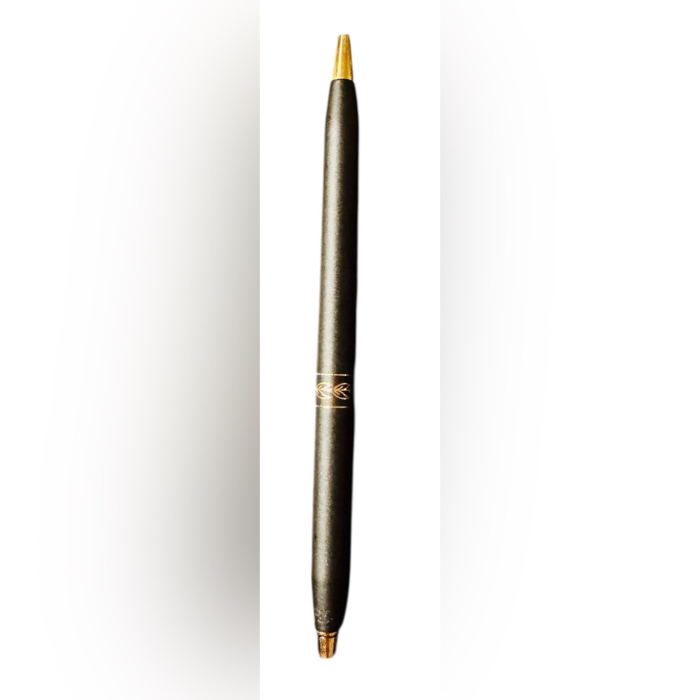 Vintage Cross refillable ballpoint pen black matte finish gold leaf blue ink